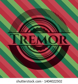 Tremor christmas style badge. Vector Illustration. Detailed.