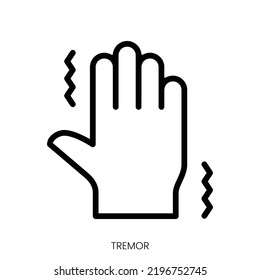 tremor icon. Line Art Style Design Isolated On White Background