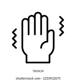 tremor icon. Line Art Style Design Isolated On White Background