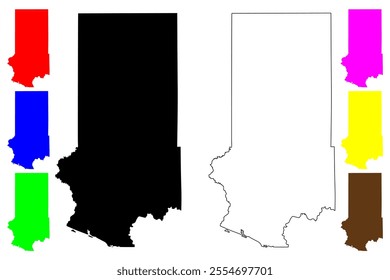 Trempealeau County, State of Wisconsin (U.S. county, United States of America, US) map vector illustration, scribble sketch Trempealeau map