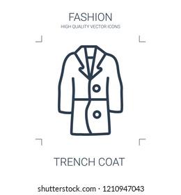 trench coat icon  high quality line trench coat icon white background  from fashion collection flat trendy vector trench coat symbol  use for web   mobile
