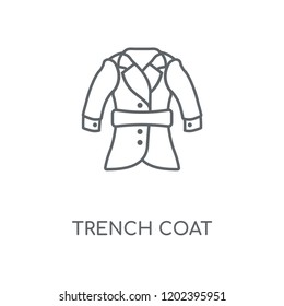Trench Coat linear icon  Trench Coat concept stroke symbol design  Thin graphic elements vector illustration  outline pattern white background  eps 10 