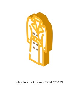 trench coat outerwear female isometric icon vector. trench coat outerwear female sign. isolated symbol illustration