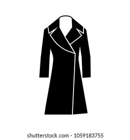 Trench coat vector icon. Flat design style