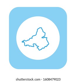 Trencin region map in Slovakia