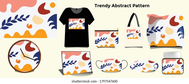 Trend Abstract Doodles pattern background.  can be applied to t-shirts, tote bags, masks, pillows, wall clocks, pillowcases, and so on.