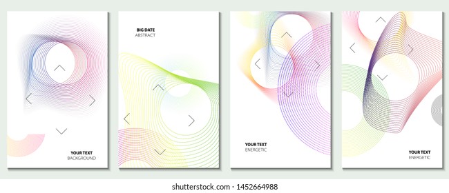 Trend abstract set summer background on white universal lines web header template