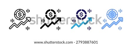 Trend Advancement Icons, Multi Style Icon Set