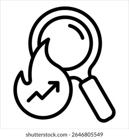 Elemento De Ícone De Análise De Tendências Para Design