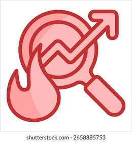 Elemento De Ícone De Análise De Tendências Para Design