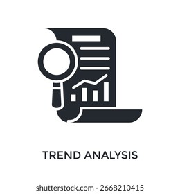 Symbolstil für Trendanalyse. Vektorgrafik für Grafikdesign