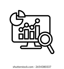 Trend Analysis Icon Line Vector Illustration