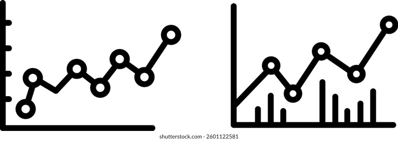 "Trend Analysis Icon Representing Data Insights, Market Trends, and Business Strategy"