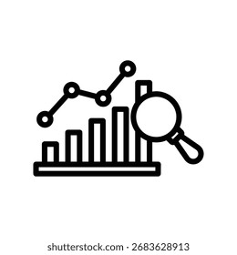 Ícone de linha Análise de Tendência , vetor, pixel perfect, arquivo ilustrador 