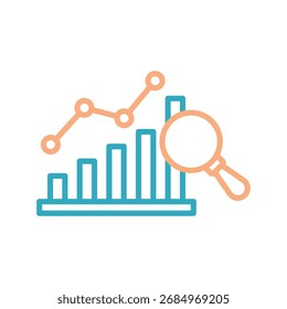 Trend Analysis Outline bold Vector Icon which can be easily modified or Edited 