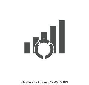 trend analyze icon. Simple element illustration. trend analyze concept symbol design. Can be used for web and mobile.