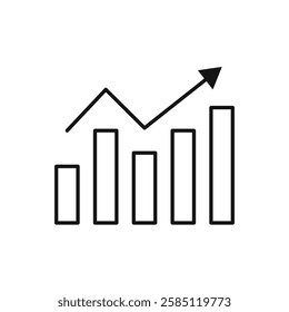 Trend Arrow icon. simple thin line vector icon