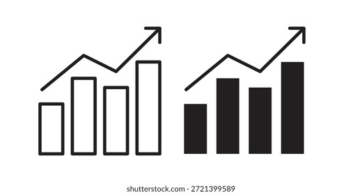 Ícone Seta de Tendência do modelo. Conjunto de gráficos vetoriais de ícones