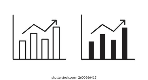 Trend Arrow icons graphics set vectors