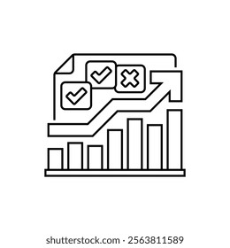 Trend Arrow Line Icon. linear style sign for mobile concept and web design. Outline vector icon.