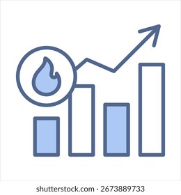 Vektorgrafik des Trend Blue Symbols