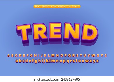 TREND negrita efecto de texto moderno tipografía estilo de fuente