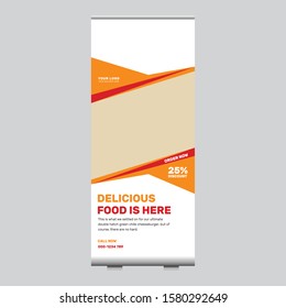 Trend Business Roll Up Banner Stand Poster Vector X-banner and Street Business Flag