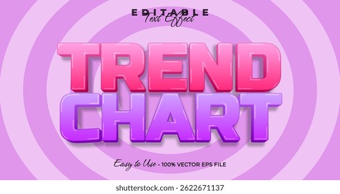 trend chart 3d logo template editable text effect style