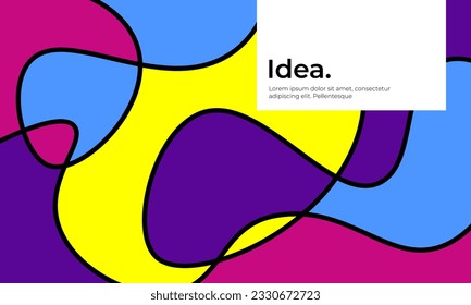 Trend Colorful Abstract Geometric Wave Background Design.