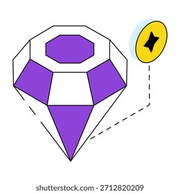 Icono de diseño de moda de diamante 