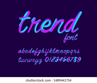 Trend Designer Font Set in vector format
