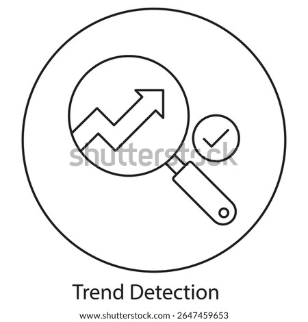 Trend Detection icon, Staying Ahead Uncovering Patterns with Trend Detection, Future Insights Harnessing Data for Trend Discovery, vector