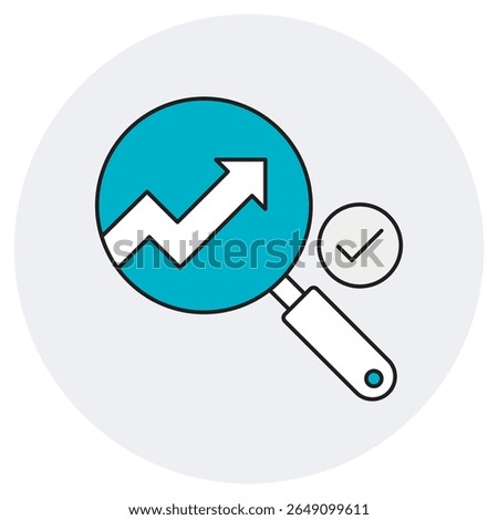 Trend Detection icon, Staying Ahead Uncovering Patterns with Trend Detection, Future Insights Harnessing Data for Trend Discovery, vector