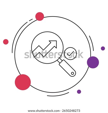 Trend Detection icon, Staying Ahead Uncovering Patterns with Trend Detection, Future Insights Harnessing Data for Trend Discovery, vector
