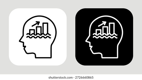 Icono de la inmersión de la tendencia en estilo blanco y negro de la línea