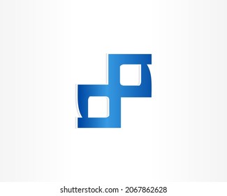 patrón y doble cuadrado con diseño de concepto de color azul