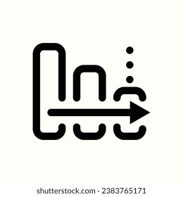 icono de tendencia descendente, icono aislado en fondo claro, perfecto para sitio web, blog, logotipo, diseño gráfico, medios sociales, interfaz de usuario, aplicación móvil