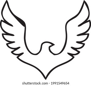 ilustración vectorial de águila de tendencia arte vectorial 