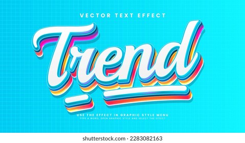 Trend effect with a blue background