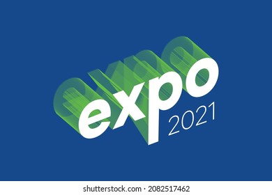 Trend EXPO Logo, Vektorgrafik. Konzept von 2021