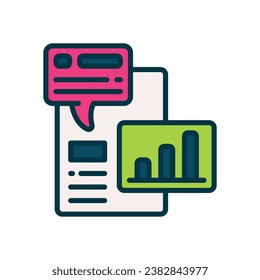 trend filled color icon. vector icon for your website, mobile, presentation, and logo design.