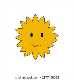 Trend groovy vector illustration isolated