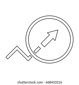 Trend or growth sign icon .