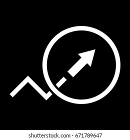 Trend or growth sign icon .