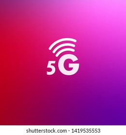 trend high-speed internet icon vector image. 5 G technology icon