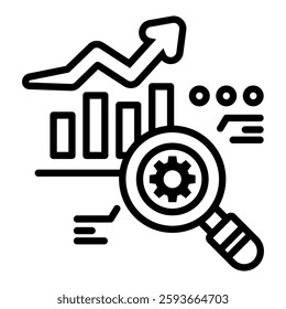 Trend Icon in Glyph Style. Simple Vector Design. Simple Vector Glyph Icon
