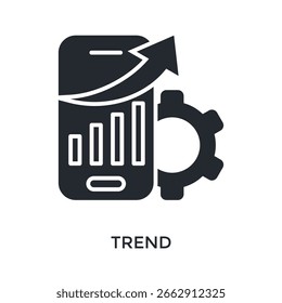 Trend Icon Glyph Style. Vector Illustration For Graphic Design
