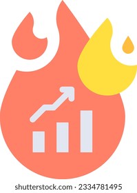 Trend Icon image. Suitable for mobile application.
