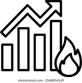 Trend Icon Line Vector Illustration