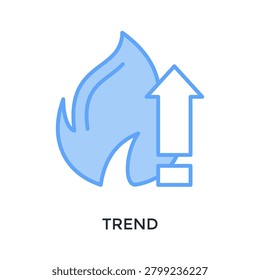 Trend Icon Lineal Blue Style. Vector Illustration For Graphic Design